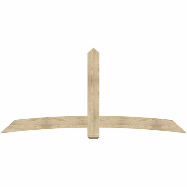 Ekena Millwork Bellingham Rough Sawn Timber Gable Bracket, Douglas Fir, 96"W x 44"H x 2"D x 6"F, 11/12 Pitch GBW096X44X0206BEL00RDF - main